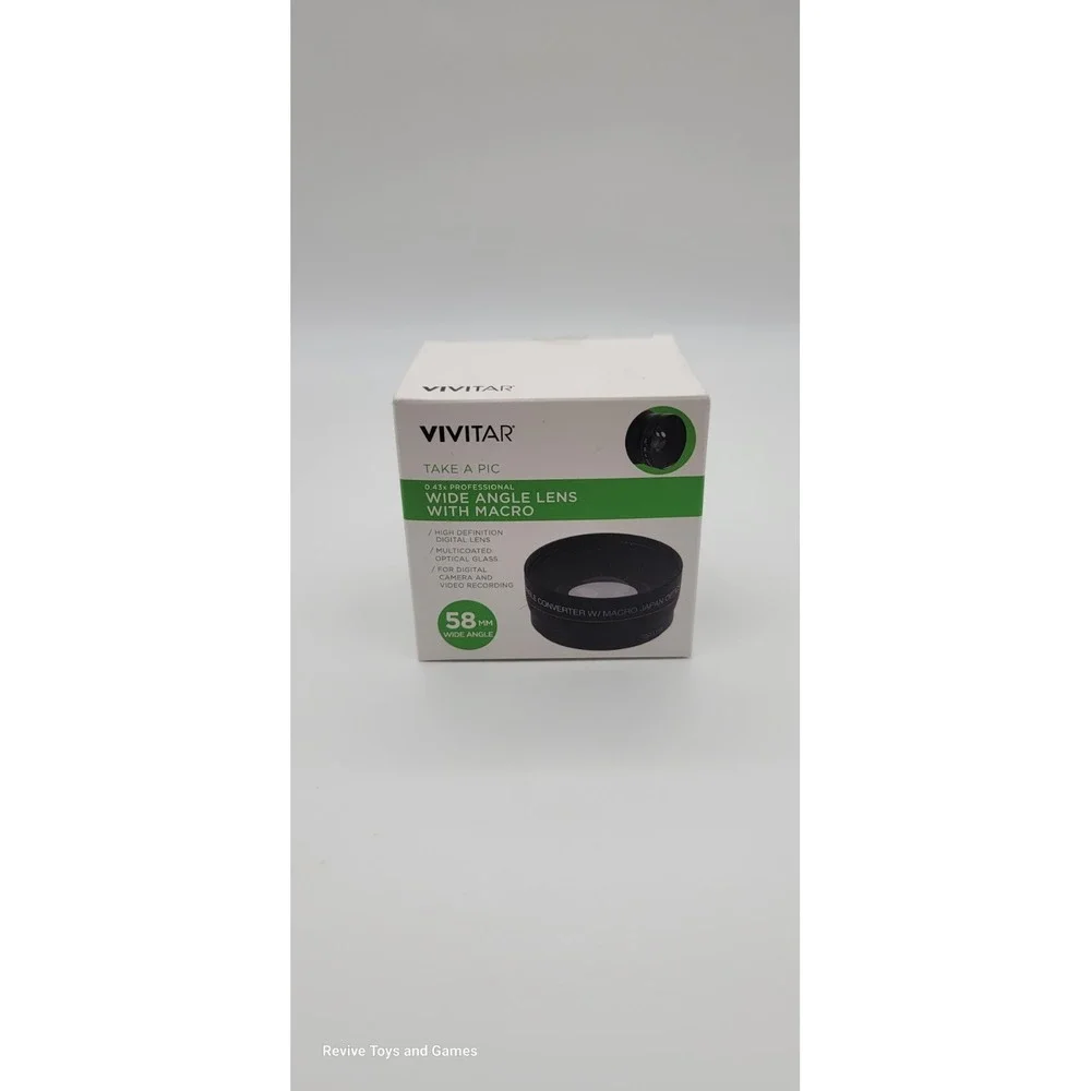 Vivitar 58mm .43x Wide Angle Lens W/ Removable Macro (V58W) For 58mm Camera Lens